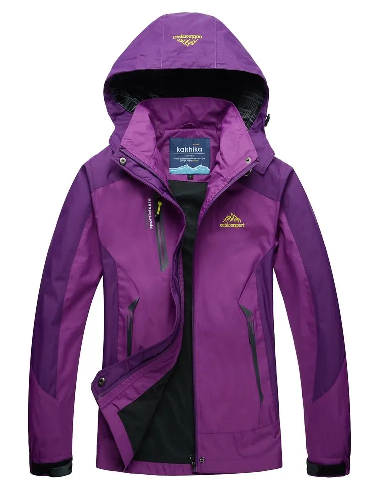 Veste de randonnée imperméable et coupe-vent pour femme 650g Outdoorsport - Kaishika