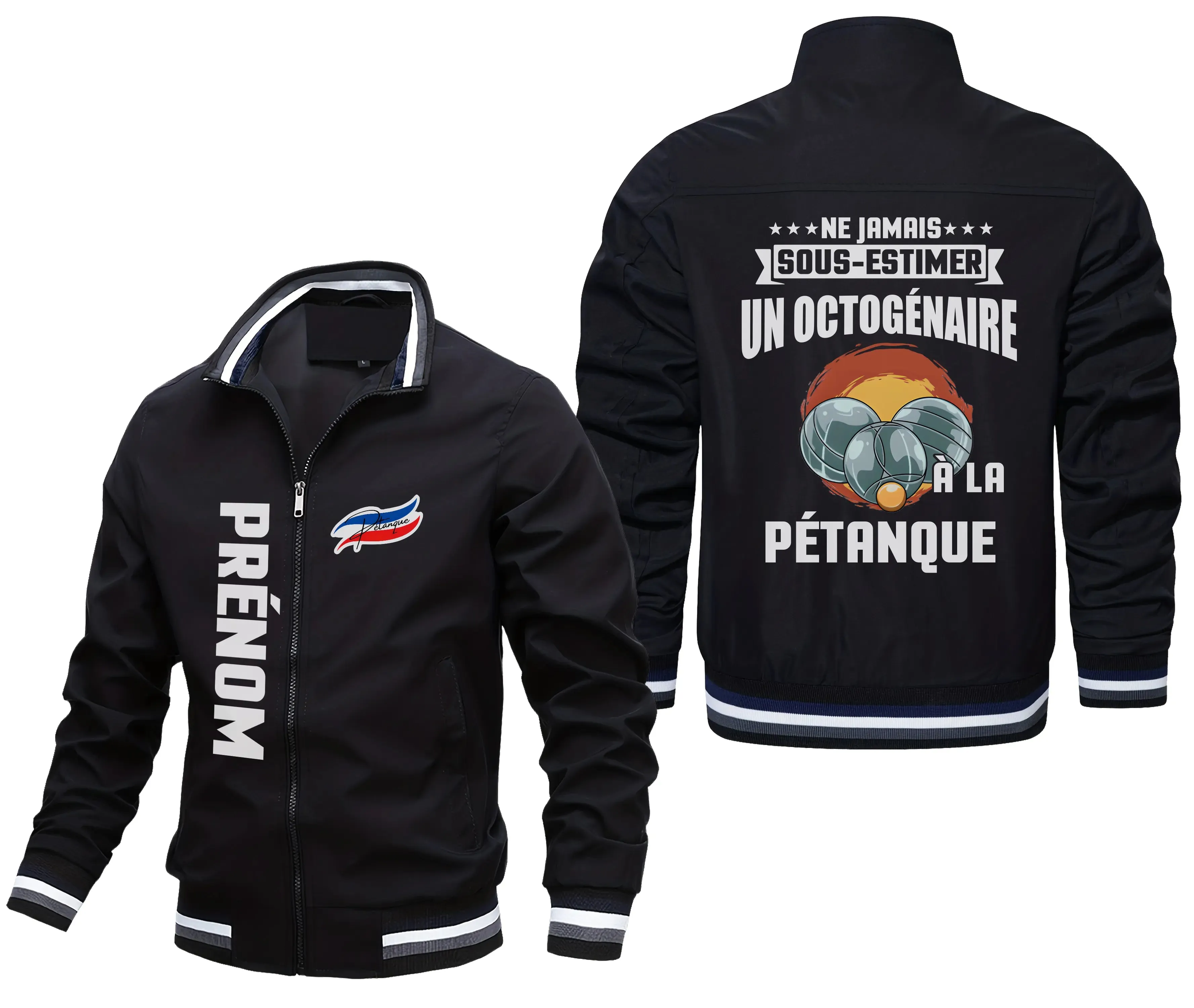 Veste De Sport Pétanque Personnalisée, Ne Jamais Sous Estimer Un Octogénaire  La Pétanque - CT29092362