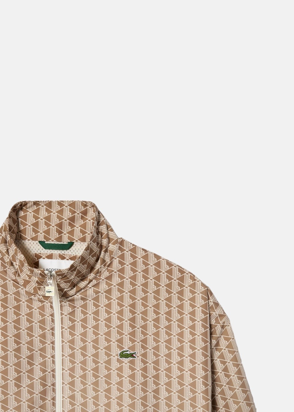 Veste de survêtement Lacoste imprimé monogramme beige