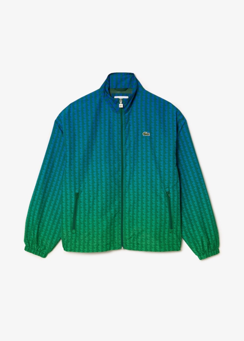 Veste de survêtement Lacoste imprimé monogramme bleu