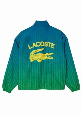 Veste de survêtement Lacoste imprimé monogramme bleu