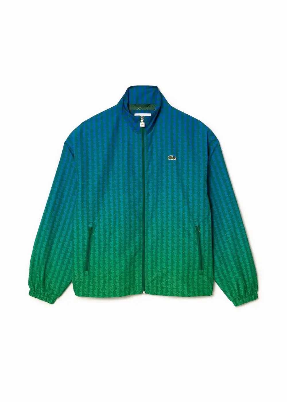 Veste de survêtement Lacoste imprimé monogramme bleu