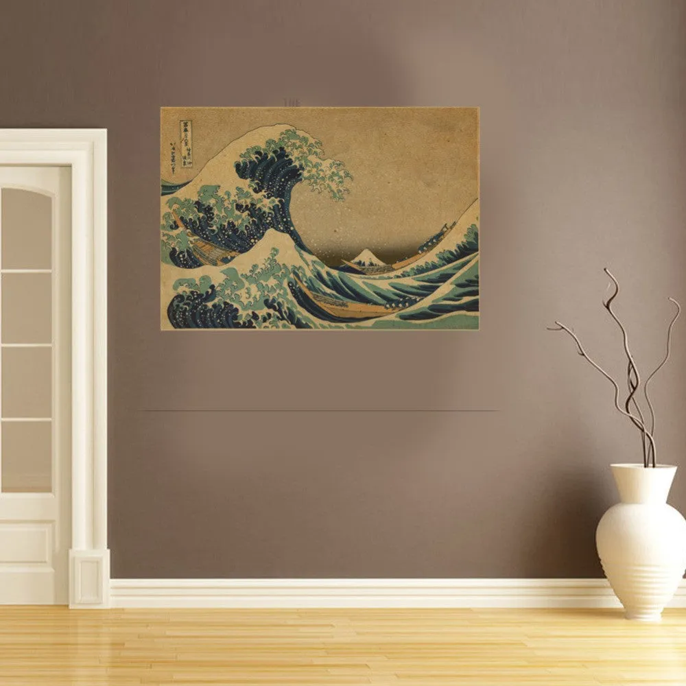 Waves of Okinawa individuality creative household adornment wall stickers on the wall SM6