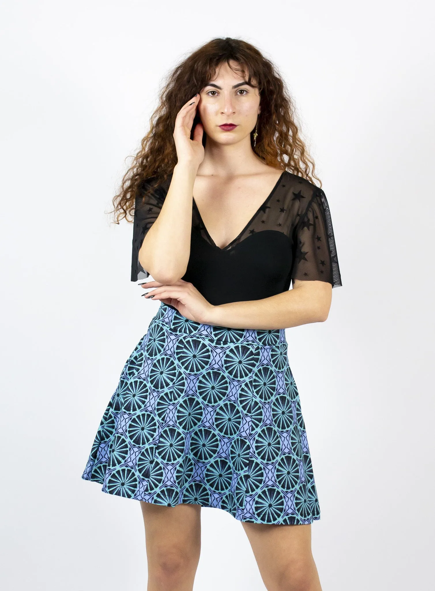 Wheel of Fortune Skirt - Blue