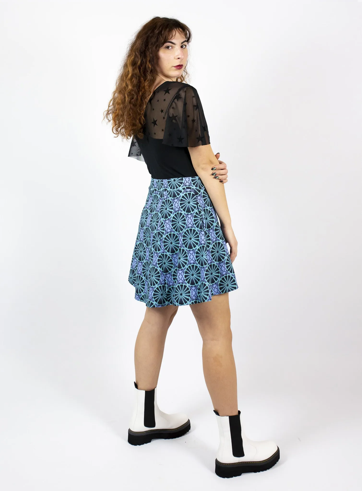 Wheel of Fortune Skirt - Blue