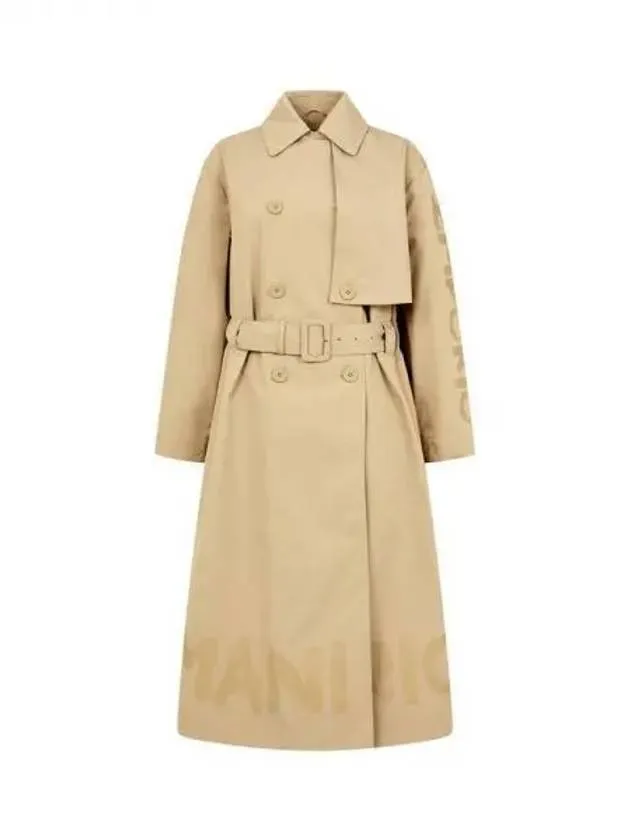 Women s Logo Graphic Trench Coat Beige 270647