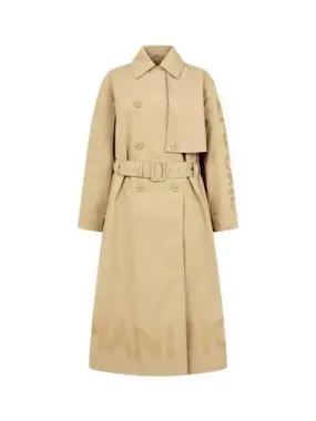 Women s Logo Graphic Trench Coat Beige 270647